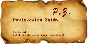 Pavlekovics Zalán névjegykártya